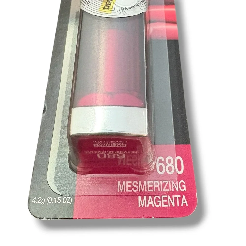 Maybelline Color Sensational Matte Lipstick 680 Mesmerizing Magenta Pink 0.15oz